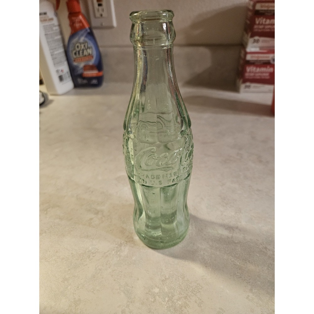 Vintage COCA-COLA COKE BOTTLE From Claxton, GA 6-1/2 OZ‎ Green Heavy Glass 1964